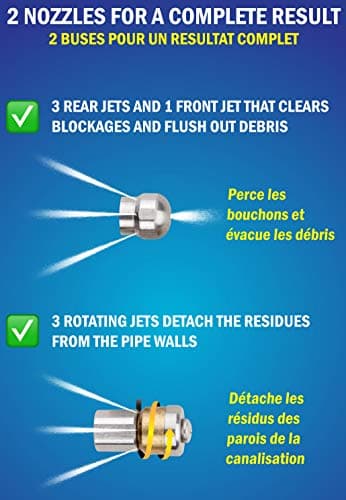 High Pressure Washer Drain Unblocker Hose 30 m, 200 Bar - Ferret Kit Compatible with Karcher, Parkside, Lavor, Bosch Professional - with Fixed Nozzle, Rotary Nozzle KNOFER - Image 7