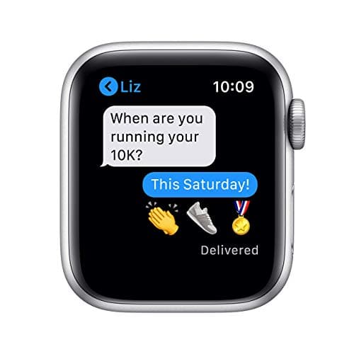 Apple Watch Series 6 (GPS + Cellular, 40MM) Silver Stainless Steel Case with White Sport Strap (Refurbished) - Image 5