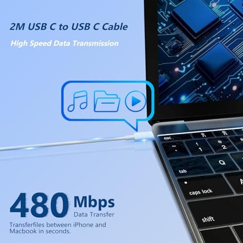 YBXYJQT USB-C Fast Charger 100W Compatible with MacBook Air Pro M1 M2 M3 M4, 13/14/15/16 Inch, 14/16 Inch Pro Max, Type-C Laptop Travel Adapter with 6ft Cable - Image 6