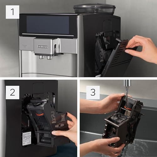 SIEMENS, automatic coffee machine, milk system, 12 drinks, automatic milk system cleaning, ceramic grinder, large touch screen, EQ6 plus s500, TE655203RW - Image 6