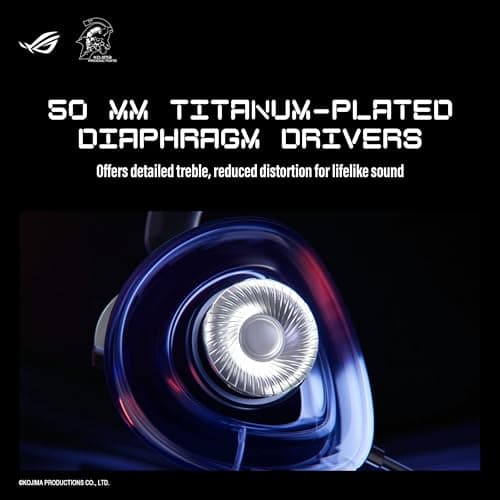 ASUS ROG Delta II-KJP - Tri-Mode Wireless Gaming Headset, 50mm Titanium Speakers, ROG SpeedNova, 110h Battery Life, Dual-Wireless and Exclusive Design Kojima Productions - Image 4