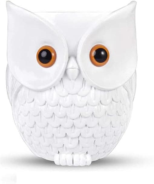For Amazon Echo Dot 2nd/3rd/4th/Echo Dot 5/Google Home Mini Owl Holder Desktop Stand Bracket Accessories with Integrated Cable Management, No Screws Needed Speaker Rack(White) KS-082