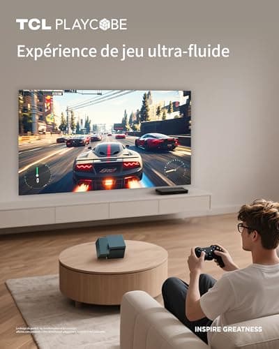 TCL PlayCube 4K Video Projector – [GTV/Netflix/Disney] Mini Portable Projector, 750 Lumens ISO, Wi-Fi and Bluetooth, AutoFocus, Keystone, 360° Adjustable, for Home Theater, Indoor, Outdoor, Gaming - Image 7