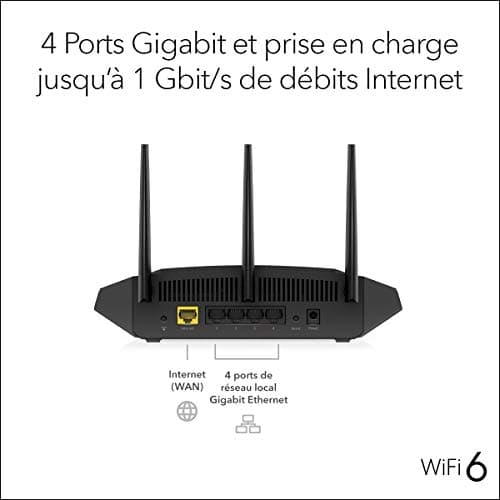 Netgear WiFi 6 4 Stream Router (RAX10) – AX1800 WiFi Speed (Up to 1.8Gbps) | Dual-Band | Coverage up to 140 m² - Image 5