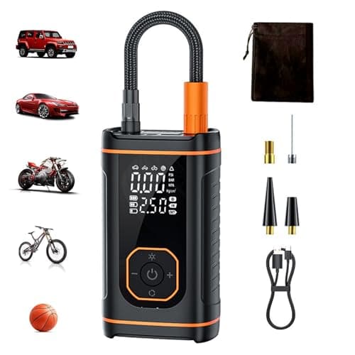 Gonfleur De Pneu Portable Compresseur D Air,Rechargeable Affichage Numerique Outil Automobile,Gonfleur De Pneu Pour Voiture Et Véhicule Automobile - pour Automobiles, Motocyclettes, Bicyclettes, Ballo - Image 2
