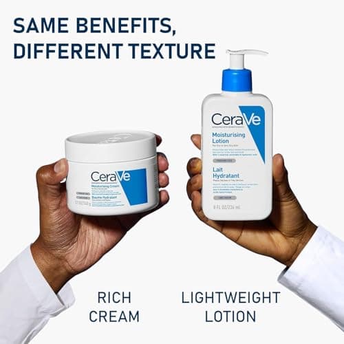 CeraVe Moisturizing Cream - With Hyaluronic Acid & 3 Essential Ceramides - Rich Hydration for Dry to Very Dry Face & Body, Suitable for Sensitive Skin (2 Pack) 16oz x 2 - Image 6
