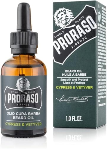Proraso | Huile à barbe Cypress & Vetyver (flacon de 30 ml) – Huile pour barbe adoucissante et protectrice pour les barbes longues et hirsutes – Fabriquée en Italie - Image 3