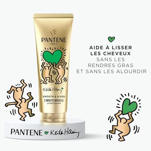 Pantene Pro-V x Keith Haring Art Collection Smooth & Silky Conditioner 3 Minute Miracle 220ml for Curly & Dry Hair, Helps Smooth and Regenerate Hair, With Hyaluronic Acid - Image 8