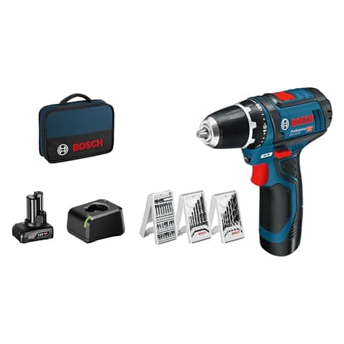 Bosch Professional 12V GSR 12V-15 Cordless Drill Driver System (with 39-piece accessory set, 2.0 Ah battery, 4.0 Ah battery, GAL 12V-20 charger, tool bag) - Image 2