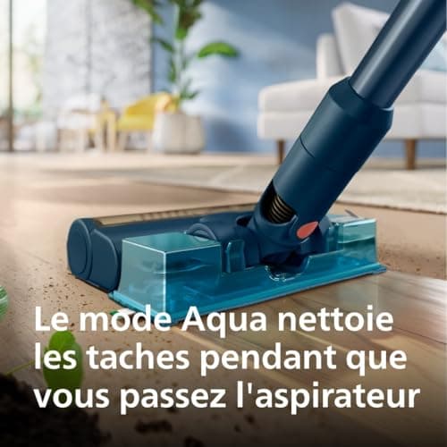 Philips SpeedPro Max 5000 Series Cordless Vacuum Cleaner, Pet Brush, Powerful Suction, 60 Min Runtime, Brush with LED Lights, Aqua Module, Crevice Tool and Combination Accessories (XC5142/01) - Image 7