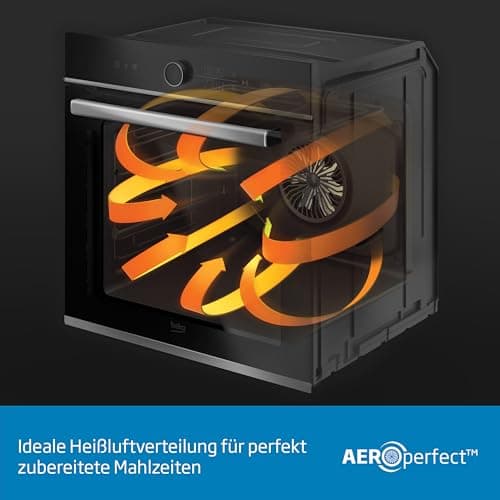 Beko BBIM12300XCE Built-In Oven - 72L, 8 Cooking Functions, LED Display, Sturdy Door, Dimensions: H 59.5 x W 59.4 x D 56.7 cm, Black, Class A+ - Image 3