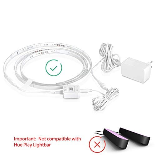 Wicked Chili 2.5m DC Power Extension Cable Compatible with Philips HUE Lightstrip Plus (White and Color Ambiance) V3 and V4 (Purple Packaging) for AC Adapter S020YM2400083, White - Image 3