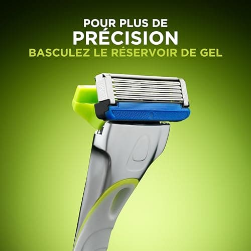 Wilkinson Sword Hydro 5 Sensitive Razor for Men - Aloe Vera to Reduce Irritation - Moisturizing Gel and Precision Blade - 1 Razor Handle + 4 Blade Refills - Image 5