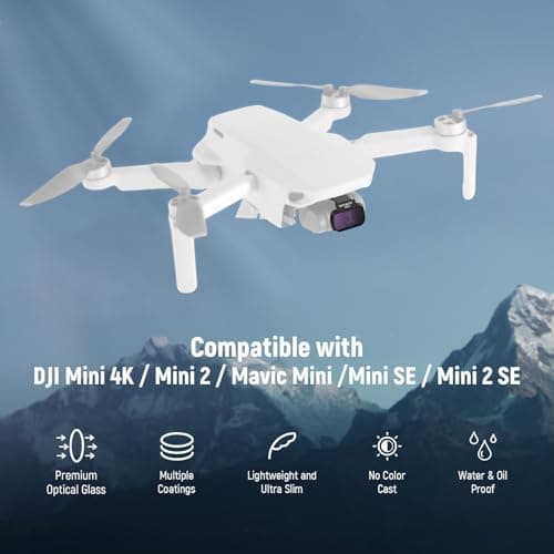 NEEWER ND Filters Compatible with DJI Mini 4K/2 SE/SE/2/Mavic Mini (Pack of 4) ND4+ND8+ND16+ND32, Multi-layer HD Optical Glass Clip-on, Neutral Density, Accessory for Drone Camera Lens, FL-B39 - Image 3