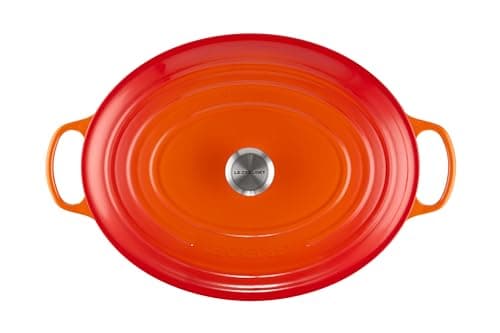 Le Creuset Signature Enamelled Cast Iron Casserole Dish with Lid, 40 cm, Oval, 13.9 L, Volcanic, 21178400902430 - Image 4