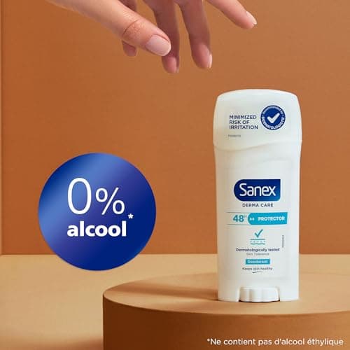 SANEX - Derma Care Protector 48 h Déodorant Stick 65ml –fraîcheur longue durée contre la transpiration et les mauvaises odeurs – respecte la peau– ne contient pas d’alcool* - Image 8