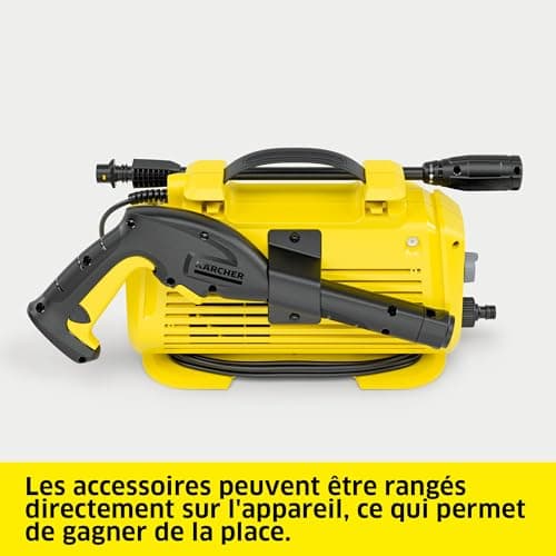 Kärcher High Pressure Washer K 2 Horizontal VPS, Pressure: Max. 110 Bar, Flow Rate: 360 l/h, Surface: 20 m²/h, Water Filter, Weight: 3.5 kg, Hose and High Pressure Gun, Vario Power Lance - Image 8