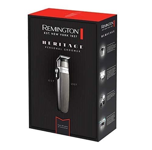 Remington Beard Trimmer [Multifunction Hair] Heritage (Premium Vintage Design, Precise, Self-Sharpening Stainless Steel T-Blades, 11 Accessories: 8 Combs 3-25mm, Wet&Dry) PG9100 - Image 3