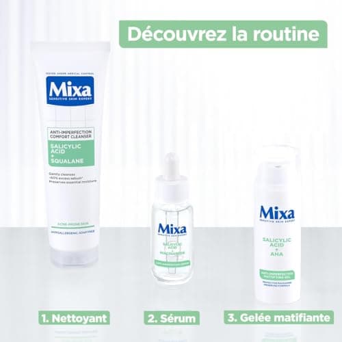 Mixa - Comfort Anti-Blemish Cleanser with Salicylic Acid and Squalane - Combination to Oily Skin Blemishes - Facial Moisturizing Protective - Makeup Remover for Oily Skin - 150 ml - Image 7