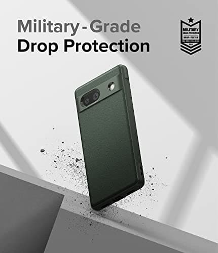 Ringke Case Compatible with Google Pixel 7a [Onyx] Anti-slip Shockproof Protection Rugged Flexible Ultra Thin Soft TPU Durable Case - Dark Green - Image 6