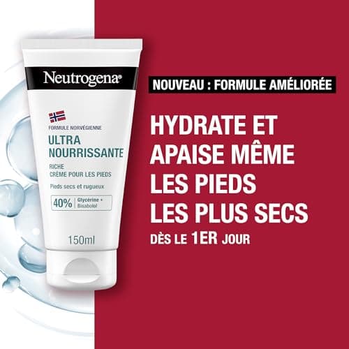 Neutrogena – Foot Cream Intense Nutrition Norwegian formula (tube of 150 ml) – Care cream for very dry and damaged feet – Moisturizing cream enriched with glycerin and bisabolol - Image 4