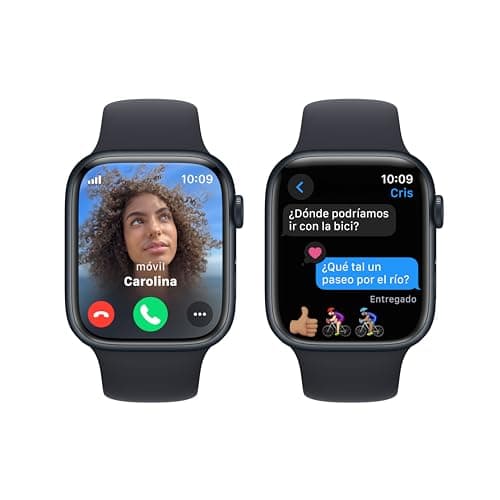 Apple Watch Series 9 [GPS + Cellular, 45mm] Midnight Alluminum Case with Midnight Sport Strap, M/L (Refurbished) - Image 5