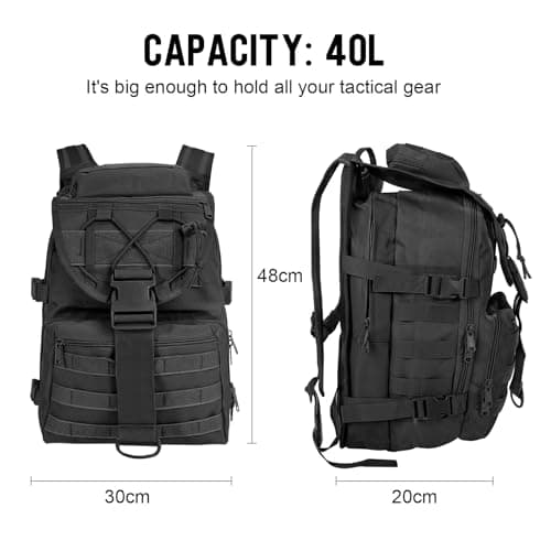 SHANNA Military Backpack, 35L/50L Large Volume Multifunctional Backpack, Trekking Army Molle Assault Pack Tactical Combat Pack for Outdoor Hiking Camping Fishing Hunting Emergency Bag - Image 6