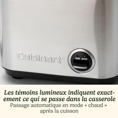 Cuisinart Rice Cooker 400g | Rice & Cereal Multicooker | Steam & Keep Warm | Retractable Wire | BPA Free Stainless Steel | Measuring Cup & Rice Spoon | Recipe Book Included - Image 5