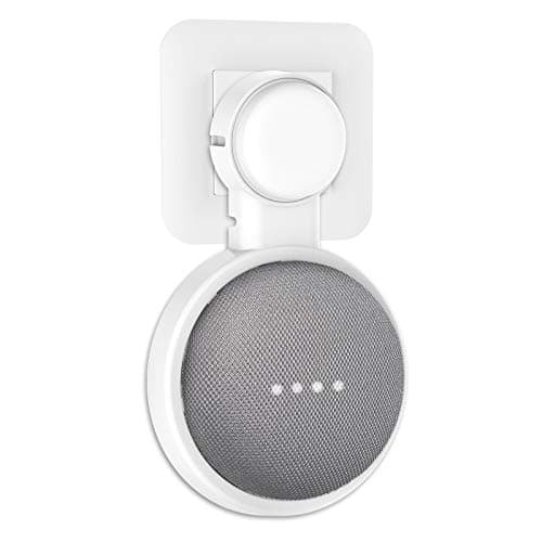 PlusAcc Wall Mount for Google Home Mini/Nest Mini (2nd Gen), Space-Saving Solution for Your Smart Home Speaker, Smart with Cord Arrangement for Living Room, Kitchen (White) - Image 2