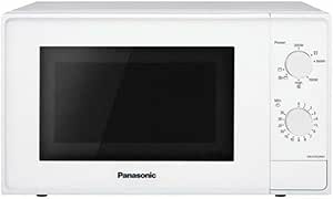 Panasonic NN-K10JWMEPG Combined Microwave Oven with Grill and Glass Turntable, 20L, 800W, Defrost, 5 Power Levels, Timer, White