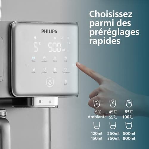 Philips Reverse Osmosis Water Station, Instant Hot & Cold Water, Built-in Ice Maker, UV-C, Remineralization, TDS Monitor, 6 Litre Tank, 1 Year Filter Life - Image 8