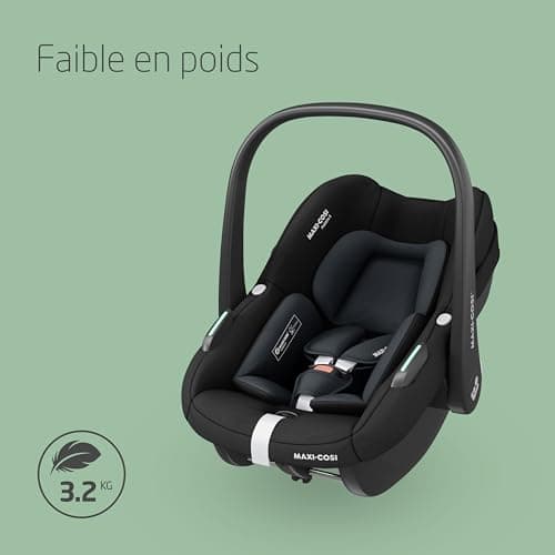 Maxi-Cosi Pebble S i-Size, Baby Car Seat, 0-15 Months, 0-13 kg, 40-83 cm, Isofix Lightweight Car Seat, Click & Go Installation, G-CELL Side Shock Protection, Reducer Cushion, Tonal Black - Image 5