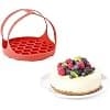 Pressure Cooker Sling Silicone Bakeware Sling Anti-Scald Bakeware Lifter Steamer Rack for 6 Qt/8 Qt Instant Pots and Multi-Use Pots (Red) - Image 5
