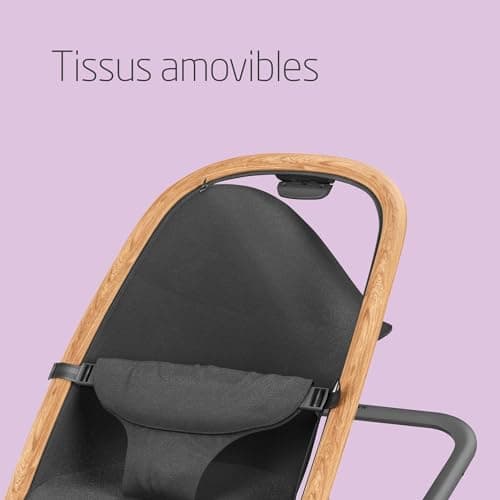 Maxi-Cosi Kori 2-in-1 Baby Lounger Chair, 0-6 Months, Up to 9 kg, Baby Bouncer, 3 Reclining Positions, Lightweight & Compact, Easy to Install Harness, Newborn Cushion, Essential Graphite - Image 7