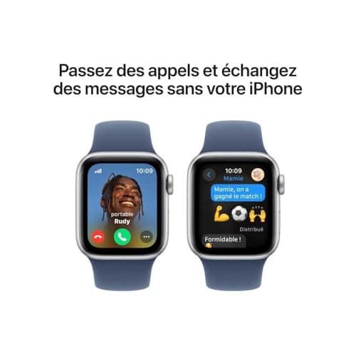 Apple Watch SE (2nd Gen) 40 mm GPS + Cellular Smart Watch with Silver Aluminium Case and Denim Sport Strap (S/M). Activity and Sleep Tracking, Accident Detection, Heart Rate Monitoring - Image 6