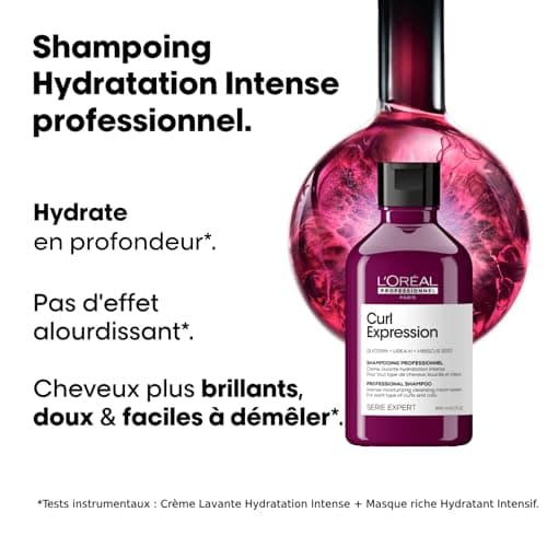 L'OREAL PROFESSIONNEL - Crème Lavante Hydratation Intense Curl Expression - Shampoing Cheveux Bouclés & Crépus - Homme & Femme - Hydratation Longue Durée - 300 ml - Image 5