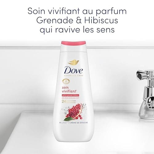 DOVE - Advanced Care Pomegranate & Hibiscus Shower Cream - Dermatologically tested - Soft skin sensation for 24 hours (2 x 400 ml) - Image 7