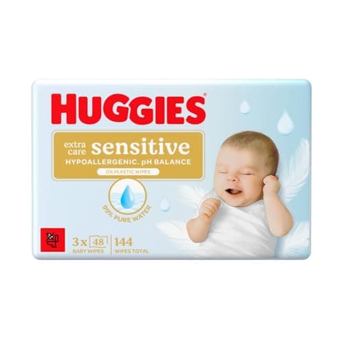 Huggies Pure Extra Care Sensitive Wet Baby Wipes, 99% Water, Plastic Free, Fragrance Free - Image 3