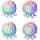 PlayVital LED Protective Cover for PS5 Controller, Joystick Caps for PS4 Analog Stick Cover for Xbox Series/One X S for Nintendo Switch Pro Controller-Jellyfish Purple & Blue - Image 3