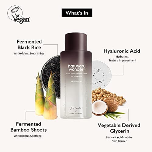 Haruharu | Wonder Black Rice Hyaluronic Toner for Sensitive Skin 150ml | Alcohol Free, Fragrance Free | Vegan, Cruelty Free, EWG-Green… - Image 3