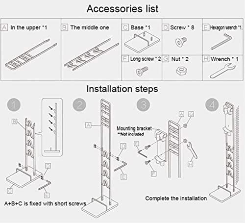MORANGO Dyson Vacuum Cleaner Holder Storage Holder in Metallo Compatible with Dyson V6/V7/V8/V10/V11/DC58/DC59/DC62/DC74 Floor Mount, No Drilling Wall. - Image 8