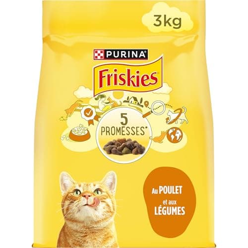 FRISKIES | Chat | Croquettes complètes pour Chats Adultes | Au Poulet et aux Légumes | Aliment Complet Riche en Vitamines et Minéraux | Sac | 3 KG - Image 3