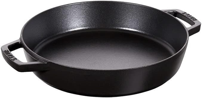 Staub STAUB Cast Iron Frying Pan with Double Handle, Round, Diameter 20 cm, Matt Black