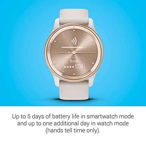 Garmin vívomove Trend – Hybrid Smartwatch – Peach Gold with Ivory Strap - Image 7