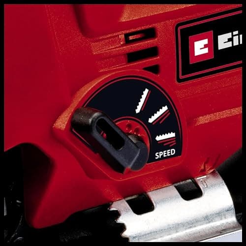 Einhell Jigsaw TC-JS 80/1 Kit (550 W, stroke height 20 mm, pendulum movement, cutting depth 80 mm in wood/10 mm in steel, speed 3,000 rpm, with 3 T-shank blades) - Image 6