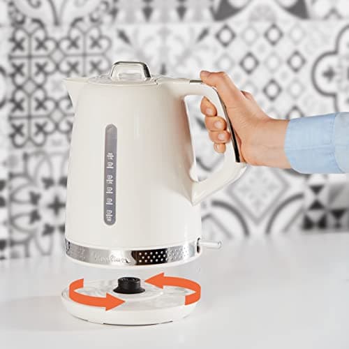 Moulinex Electric Kettle, 1.7 L, Vintage Ivory Design, 360° Swivel Base, 2400 W Fast Boil, Automatic Shut-off, Water Level Indicators, Anti-Limescale Filter, Sun BY320A10 - Image 8