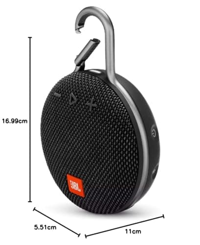 JBL Clip 3 – Portable Bluetooth Speaker with Carabiner – IPX7 Waterproof – 10 Hours Battery Life – JBL Audio Quality – Black - Image 8