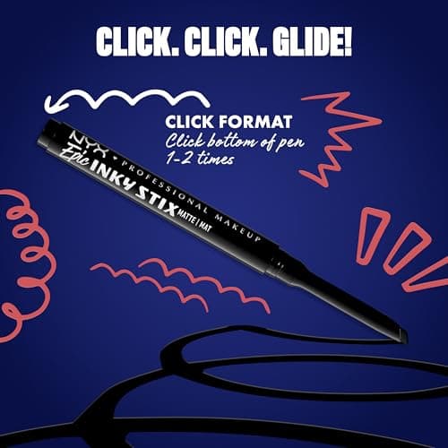 NYX Professional Makeup Epic Inky Stix - Eyeliner gel-crème waterproof - Tenue 24H Sans Bavure ni retouche - Pointe biseautée ultra-précise - Teinte : Black Screen - Image 6