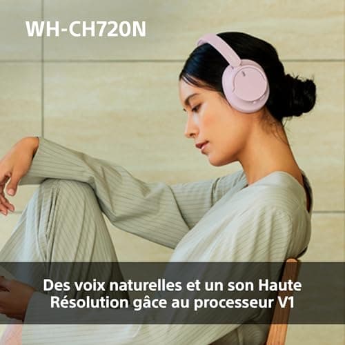 Sony WH-CH720N - Casque Bluetooth sans Fil à réduction de Bruit - Micro intégré - jusqu'à 35 Heures d'autonomie et Charge Rapide - Noir - Image 5