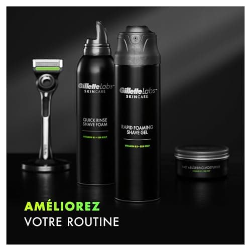 GilletteLabs Gel À Raser Pour une Mousse Rapide, Par Gillette, Gel À Raser Pour Homme, 198ml - Image 8